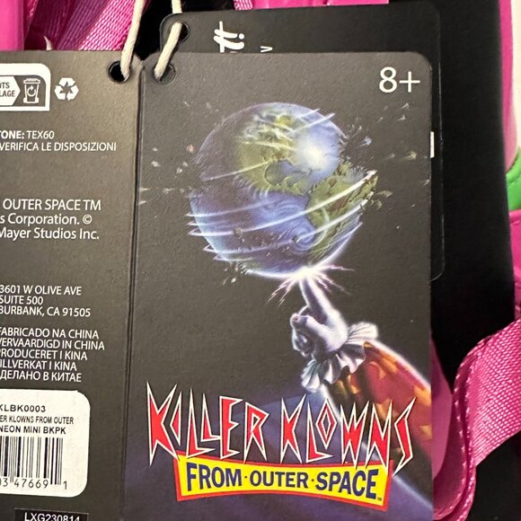 Loungefly Killer Klowns Glow-in-the-Dark Mini Backpack NWT - Picture 16 of 17